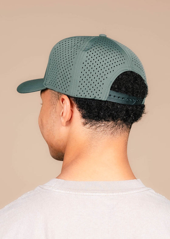 Curved Snapback Hat State Of Mind | Steel Green