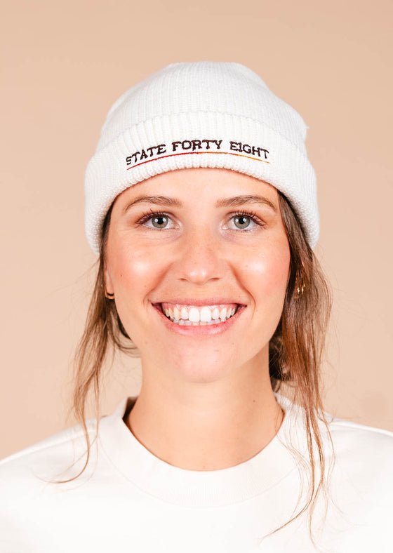 Cable Beanie Sunset State | Ecru