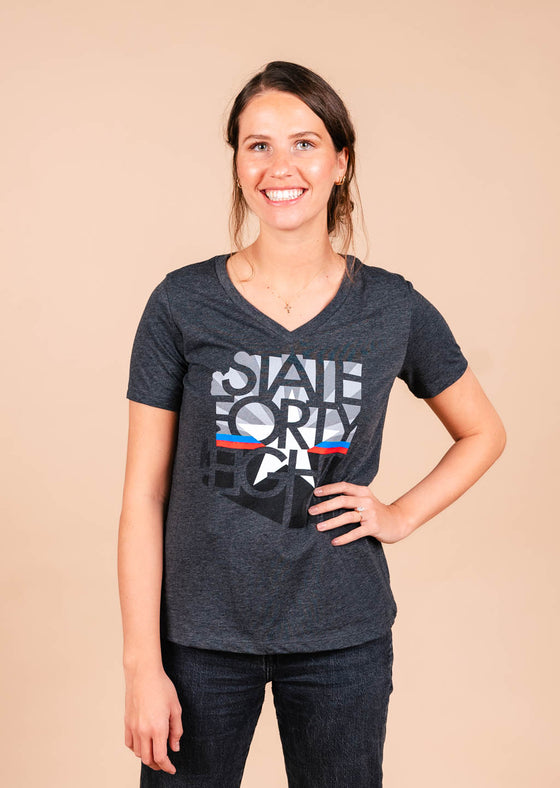 Women's Relaxed V-Neck First Responders | Dark Grey Heather