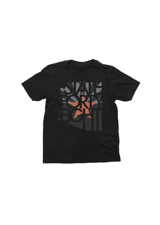 Youth Crew Neck Copper Flag | Black