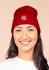 Cuff Beanie Classic | Cardinal Red & Cream