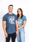 Men's Tri-Blend Crew Neck Fading Saguaro | Indigo
