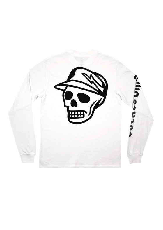 Men’s Long Sleeve Crew Neck “Locals Only” | White & Black