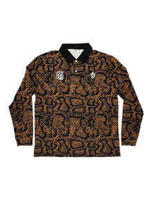  Men’s Long Sleeve Polo “Locals Only” | Rattlesnake