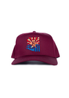 Frame Snapback Hat SFE Distressed Flag | Maroon - State Forty Eight