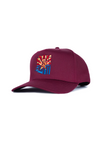 Frame Snapback Hat SFE Distressed Flag | Maroon - State Forty Eight