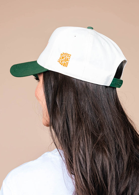 Frame Snapback Hat Hey Friend! | Natural & Forest