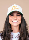 Frame Snapback Hat Hey Friend! | Natural & Forest