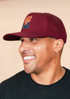 Frame Snapback Hat SFE Distressed Flag | Maroon - State Forty Eight