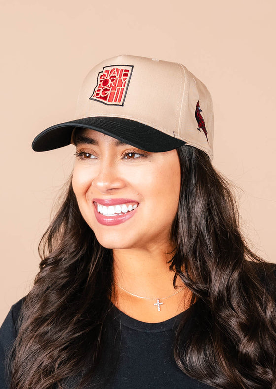 Frame Snapback Hat SFE Khaki Bird | Black & Khaki