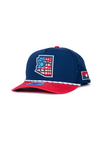 Frame Snapback Rope Hat Patriotic | Red, White, & Blue