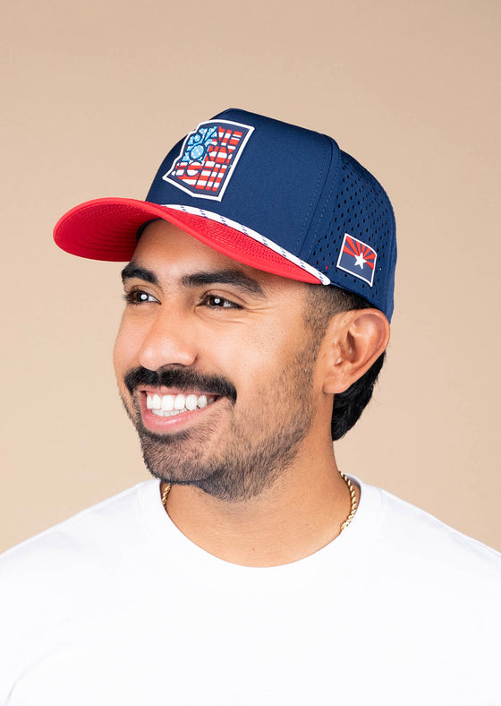 Frame Snapback Rope Hat Patriotic | Red, White, & Blue