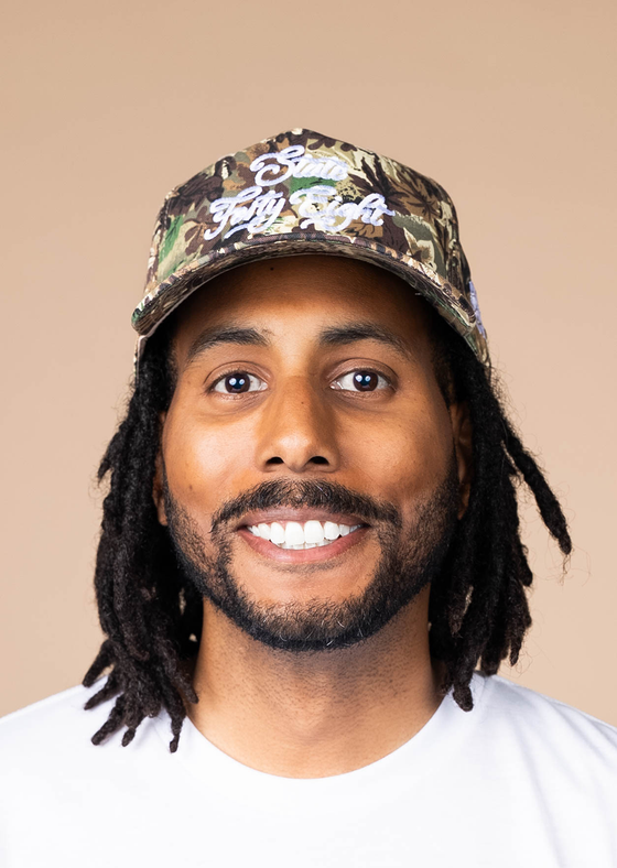 Frame Snapback Hat Cursive Rope | Camo & White - State Forty Eight