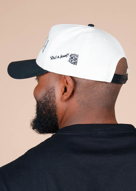 Frame Snapback Hat She's A Beaut! | Natural & Black