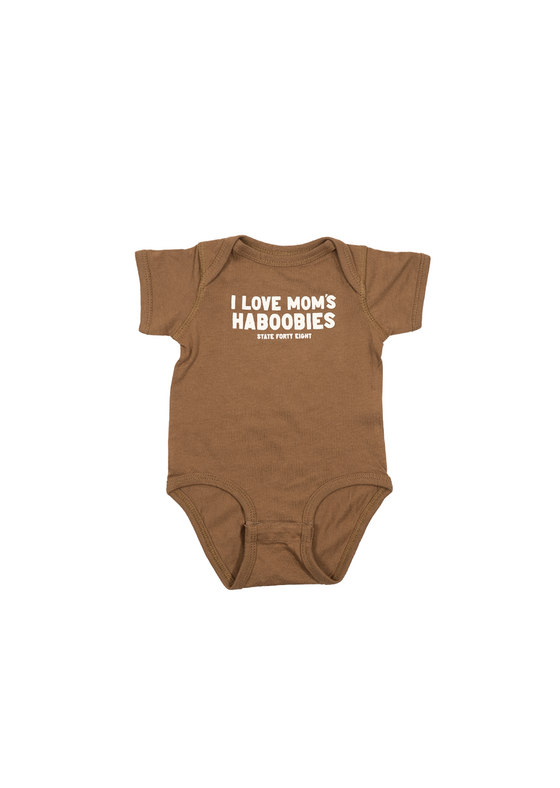 Infant Onesie Mom's Haboobies | Coyote Brown