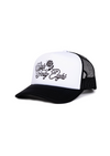 Frame Foam Trucker Hat Por La Familia | White & Black