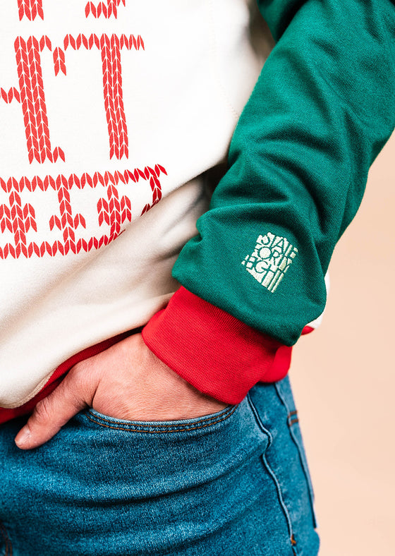 SFE Christmas Sweater | Cream, Green & Red