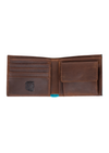 Leather Wallet | Teal & Brown
