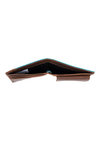 Leather Wallet | Teal & Brown