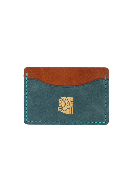 Genuine Leather Wallet Classic | Brown & Teal