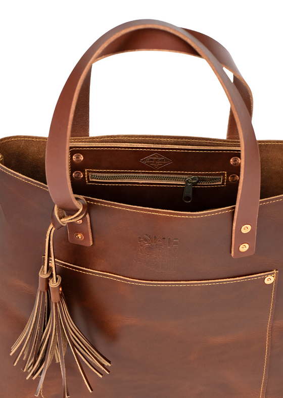 Leather Tote Bag | Oxford Natural