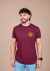 Men’s Crew Neck ASU Sunburst | Heather Maroon