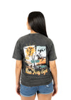Men's Crew Neck AZ Collage | Black Stone Wash