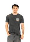Men's Crew Neck AZ Collage | Black Stone Wash