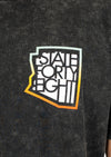 Men's Crew Neck AZ Collage | Black Stone Wash