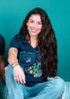 Women’s Relaxed V-Neck Hispanic Heritage | Navy Blue