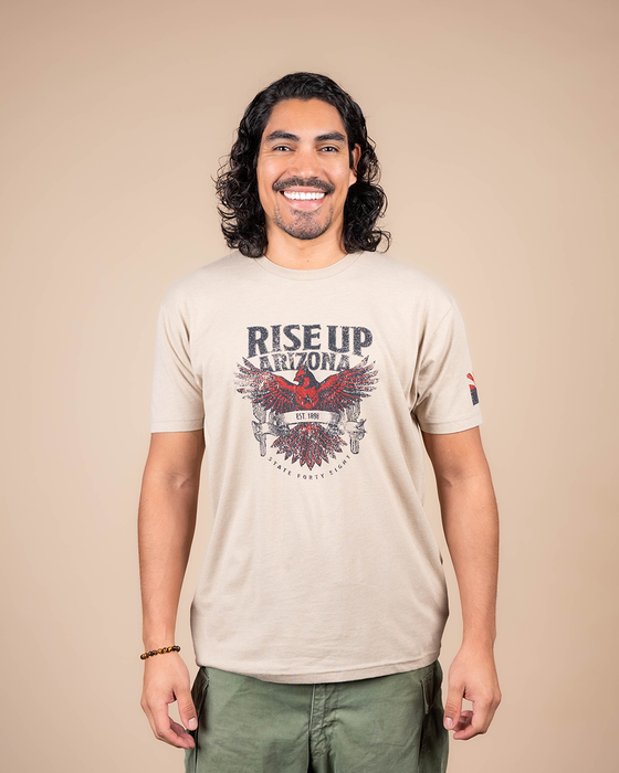 Men's Crew Neck Rise Up Arizona | Heather Tan