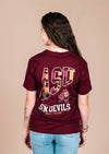 Men’s Crew Neck Sparky’s Gridiron | Burgundy