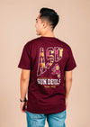 Men’s Crew Neck Sparky’s Gridiron | Burgundy