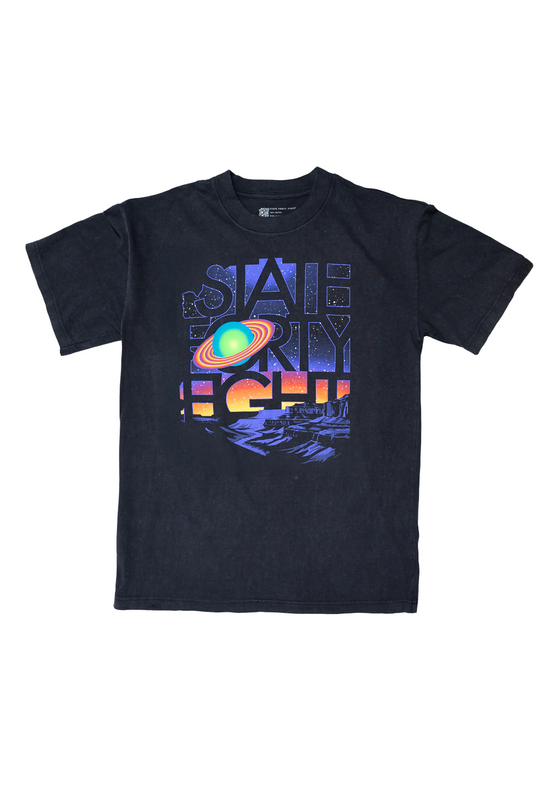 Men's Heavy Crew Neck Outer Space | Black Stone