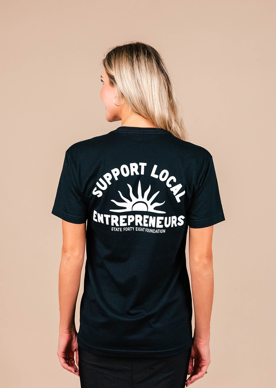 Men’s Crew Neck Support Local Entrepreneurs | Black