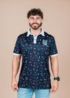 Men’s Polo Desert Freedom | Navy, White & Red