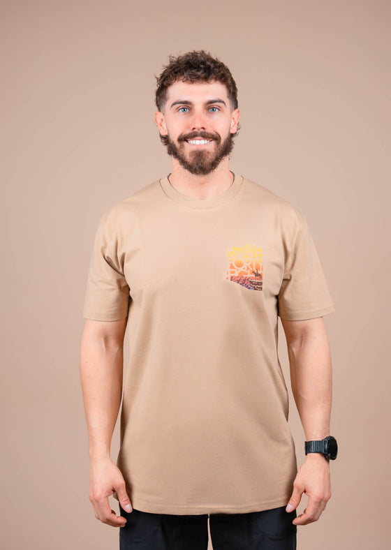 Men’s Heavy Crew Neck Canyon Tours | Khaki  - State Forty Eight