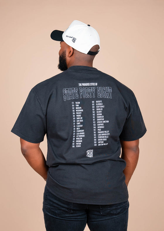 Men's Heavy Crew Neck Welcome to the Desert | Faded Coal