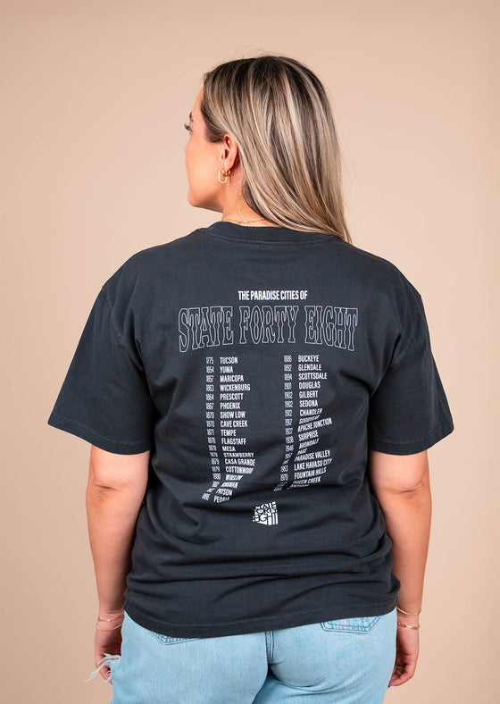 Men's Heavy Crew Neck Welcome to the Desert | Faded Coal