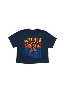  Women's Crop Top SFE Flag | Midnight Navy