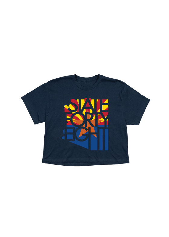 Women's Crop Top SFE Flag | Midnight Navy