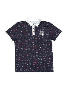  Men’s Polo Desert Freedom | Navy, White & Red