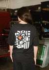 Men's Heavy Crew Neck The Heart Supply | Faded Black - State Forty Eight