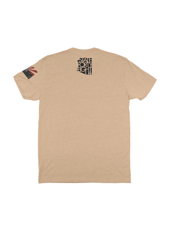 Men's Crew Neck Rise Up Arizona | Heather Tan - State Forty Eight