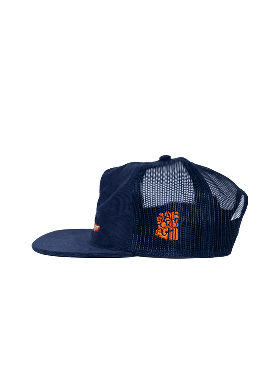 Corduroy Snapback Hat Roadrunner | Midnight Blue