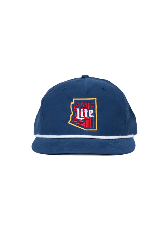 Snapback Rope Hat Miller Lite | Navy & White