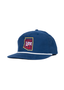  Snapback Rope Hat Miller Lite | Navy & White