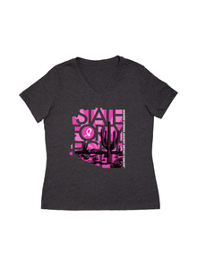  Women’s Relaxed V-Neck American Cancer Society | Dark Heather Grey