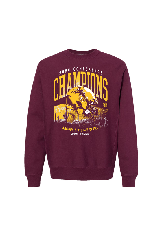 Men's Heavy Crew Sweatshirt ASU Champs | Maroon