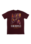 Men’s Crew Neck Sparky’s Gridiron | Burgundy